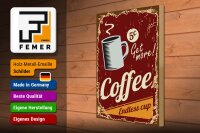 Holzschild Retro 30x40cm Kaffee Coffee endless cup