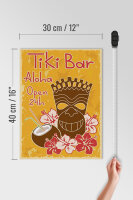 Holzschild Alkohol 30x40cm Tiki Bar Aloha Hawaii