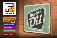 Holzschild Retro 40x30cm Motor oil Motoröl Auto