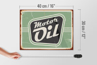 Holzschild Retro 40x30cm Motor oil Motoröl Auto