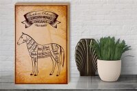Holzschild Pferd 30x40cm Horse cuts Organic Metzgerei