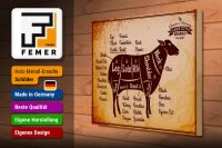 Holzschild Lamm 40x30cm Lamb cuts Organic Metzgerei