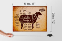Holzschild Lamm 40x30cm Lamb cuts Organic Metzgerei
