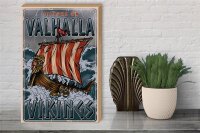 Holzschild Schiff 30x40cm Valhalla Vikings