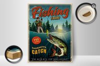 Holzschild Angeln 30x40cm Fishing Tours Schild
