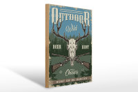Holzschild Jagd 30x40cm Outdoor wild deer hunt