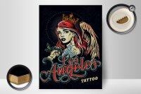 Holzschild Pinup 30x40cm Tattoo Los Angeles