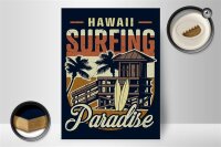 Holzschild Hawaii 30x40cm Surfing Paradise