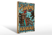 Holzschild Hawaii 30x40cm it´s Surfing time