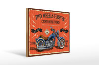 Holzschild Retro 30x40cm Retro Motorrad custom motors