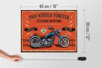 Holzschild Retro 30x40cm Retro Motorrad custom motors