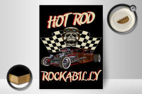Holzschild Auto 30x40cm hot rod rockabilly