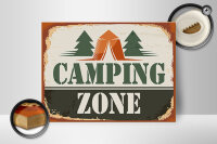 Holzschild Camping 40x30cm Camping Zone