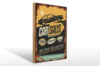 Holzschild Retro 30x40cm Car Sales best price Auto