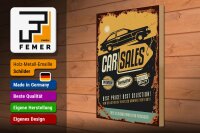 Holzschild Retro 30x40cm Car Sales best price Auto