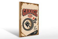 Holzschild Retro 30x40cm Garage auto repair service 00-24