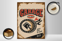 Holzschild Retro 30x40cm Garage auto repair service 00-24