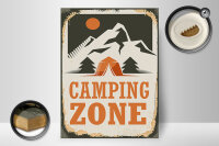 Holzschild Camping 30x40cm Camping Zone Outdoor