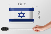 Blechschild Flagge Israels 18x12cm Flag of Israel Dekoration