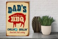 Holzschild Retro 30x40cm dad`s world famous BBQ grillin