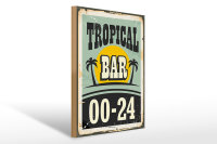 Holzschild Alkohol 30x40cm Tropical Bar Retro 00-24