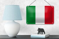 Blechschild Flagge Italiens 18x12cm Flag of Italy Dekoration