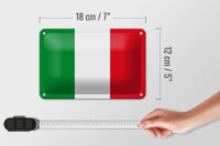 Blechschild Flagge Italiens 18x12cm Flag of Italy Dekoration