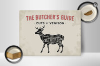 Holzschild Reh 40x30cm cuts of Venison Metzgerei