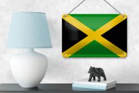 Blechschild Flagge Jamaikas 18x12cm flag of Jamaica Dekoration