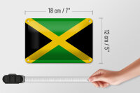 Blechschild Flagge Jamaikas 18x12cm flag of Jamaica Dekoration