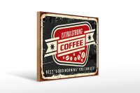 Holzschild Kaffee 40x30cm extra strong Coffee good morning