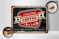 Holzschild Kaffee 40x30cm extra strong Coffee good morning
