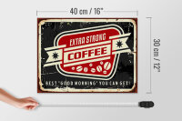 Holzschild Kaffee 40x30cm extra strong Coffee good morning