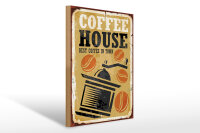 Holzschild Vintage 30x40cm Kaffee Coffee best in town
