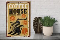Holzschild Vintage 30x40cm Kaffee Coffee best in town