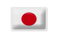 Blechschild Flagge Japans 18x12cm Flag of Japan Dekoration