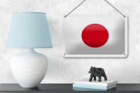 Blechschild Flagge Japans 18x12cm Flag of Japan Dekoration