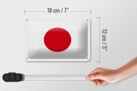 Blechschild Flagge Japans 18x12cm Flag of Japan Dekoration