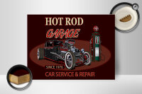 Holzschild Auto 40x30cm hot rod Garage car service repair