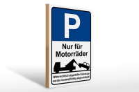 Holzschild Hinweis 30x40cm Parkschild Nur für...