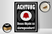 Holzschild Hinweis 30x40cm Achtung Objekt alarmgesichert