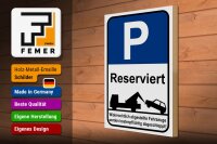 Holzschild Parken 30x40cm Parkplatzschild P reserviert