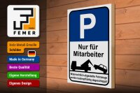 Holzschild Parken 30x40cm Parkplatzschild nur Mitarbeiter