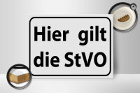 Holzschild Hinweis 40x30cm hier gilt StVO Verkehrsschild