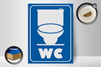 Holzschild Hinweis 30x40cm WC Piktogramm Toilette