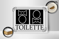 Holzschild Toilette 40x30cm WC Piktogramm Dekoration
