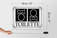 Holzschild Toilette 40x30cm WC Piktogramm Dekoration