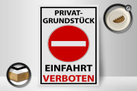 Holzschild Halteverbot 30x40cm Privat Einfahrt verboten