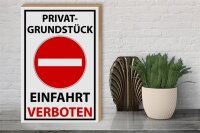 Holzschild Halteverbot 30x40cm Privat Einfahrt verboten