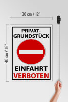 Holzschild Halteverbot 30x40cm Privat Einfahrt verboten